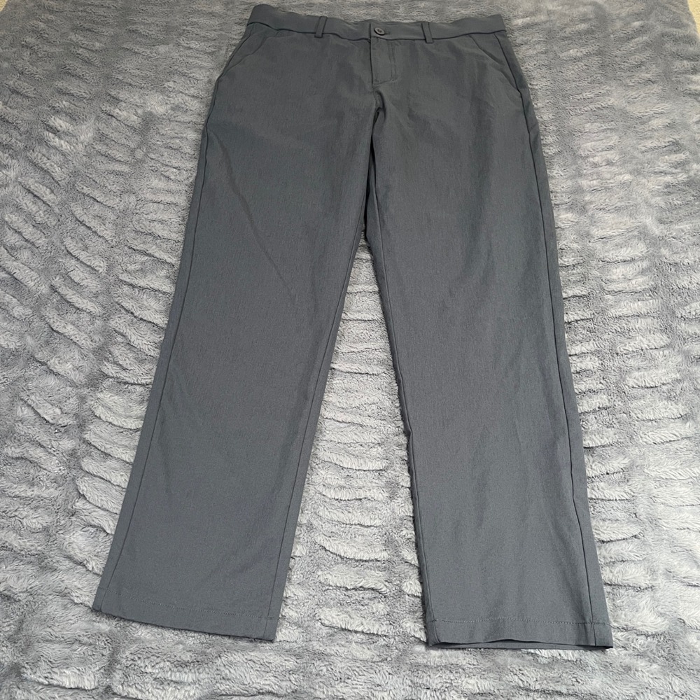 Libin Mens Golf Pants 34x30 Charcoal Gray Lightweight Performance Chino Slacks